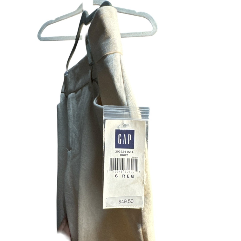Gap Dress Pants Womens Beige Curvy Fit Flared Leg Mid Rise Workwear Casual 6R - Picture 6 of 6